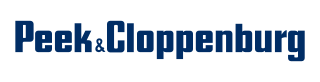 Blaues Logo von Peek & Cloppenburg, Schriftzug