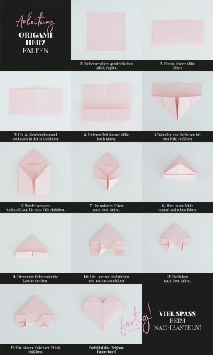 Origami Herzen Anleitung